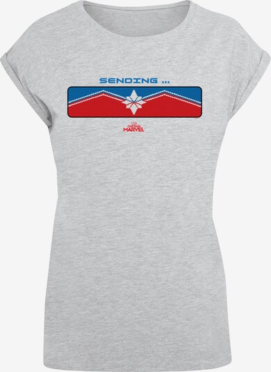 ABSOLUTE CULT T-shirt 'Captain Marvel - Sending' en bleu / gris / rouge, Vue avec produit