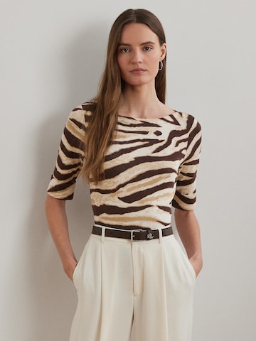 Lauren Ralph Lauren Petite Shirt 'JUDY' in Brown: front