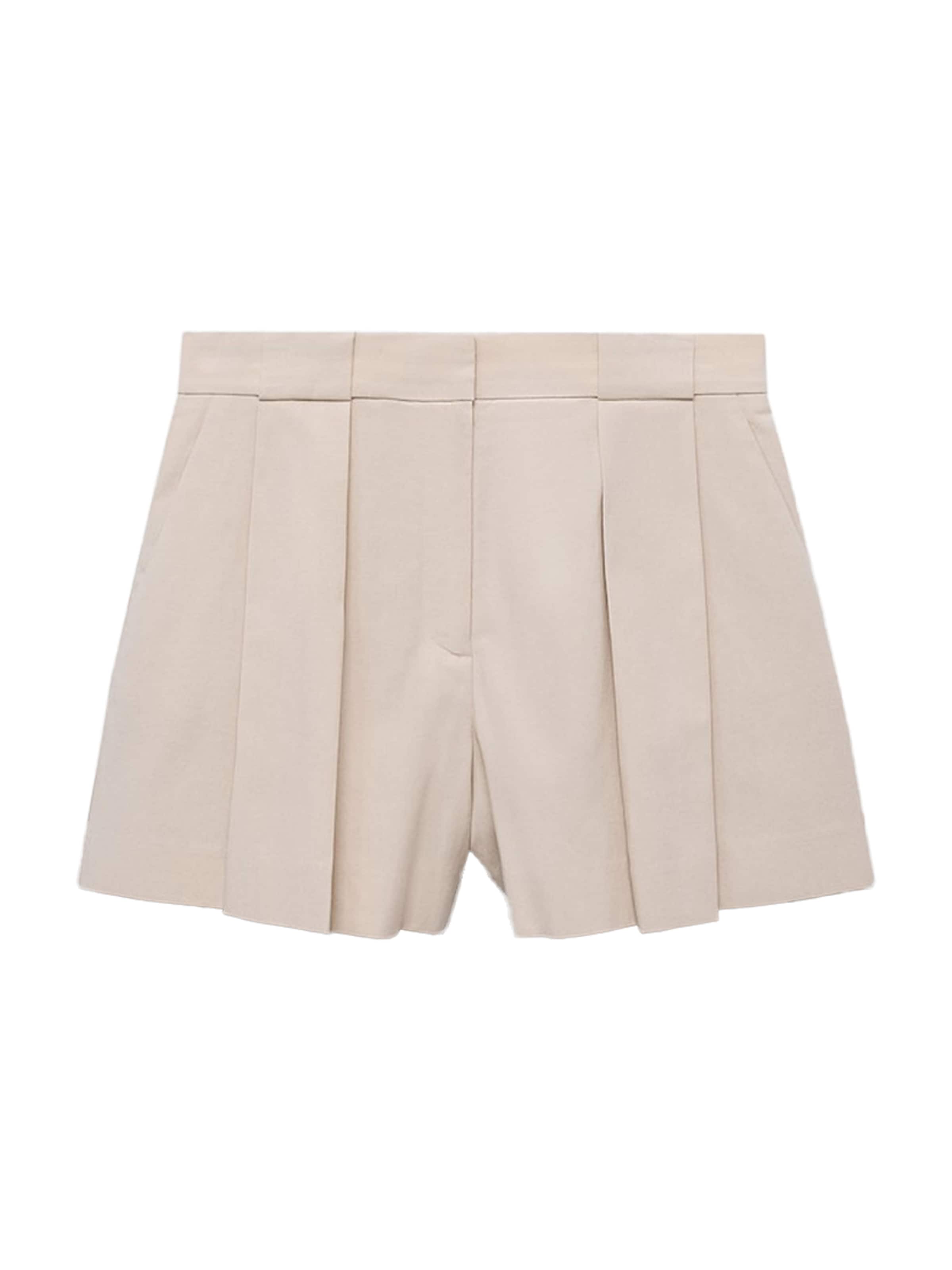 MANGO Regularen Hlače na rob 'Greta' | bež barva: sprednja stran