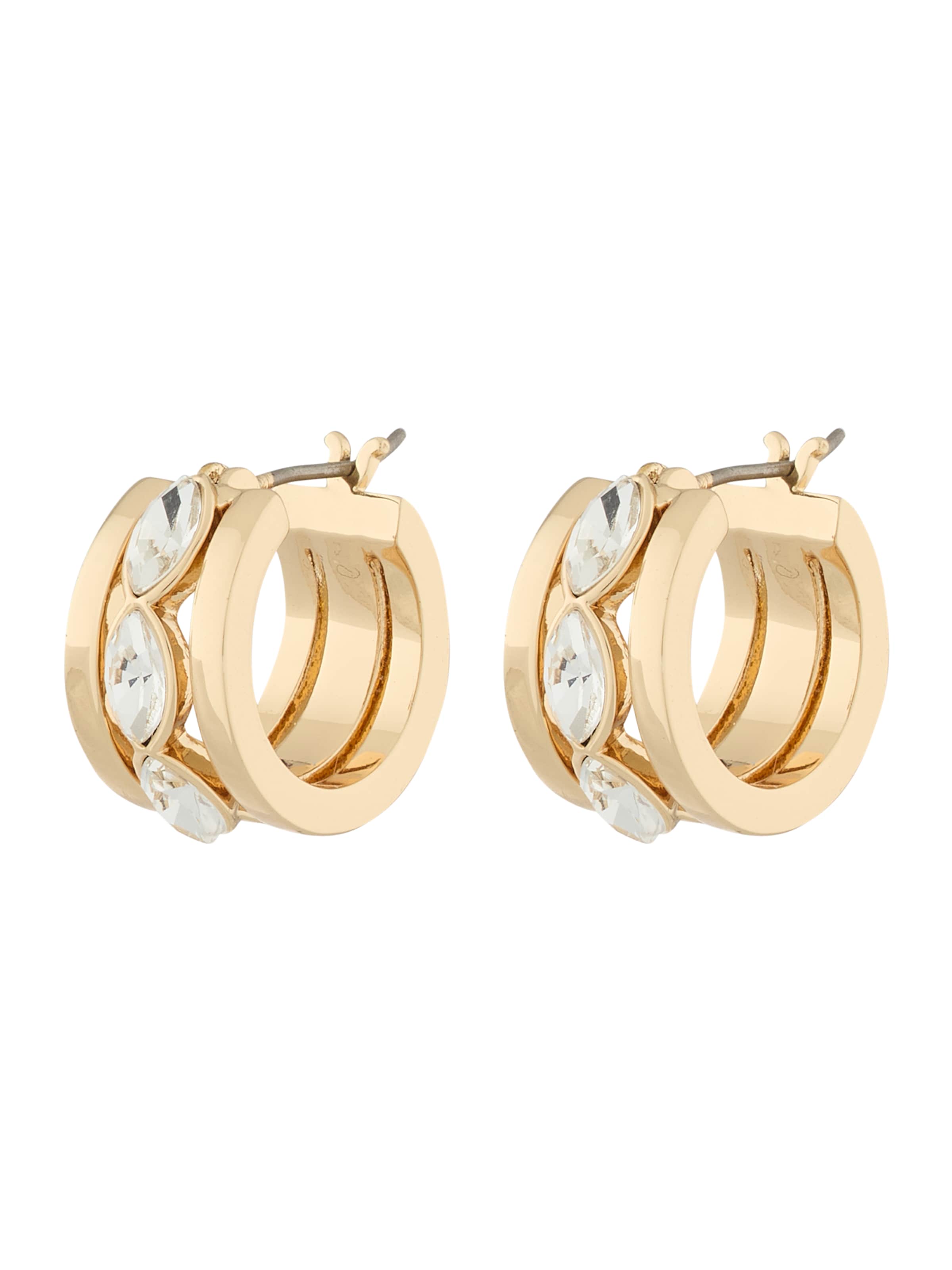 Boucles d'oreilles 'MARQUISE' DKNY en or : devant