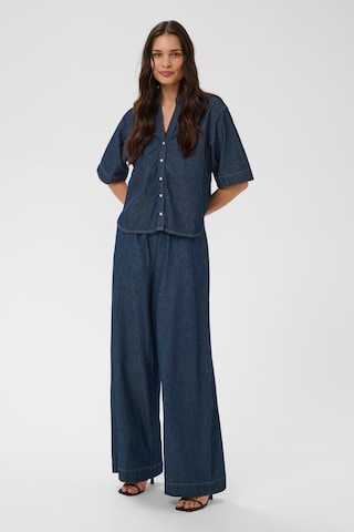 Loosefit Pantalon 'Jade' Kaffe en bleu : devant