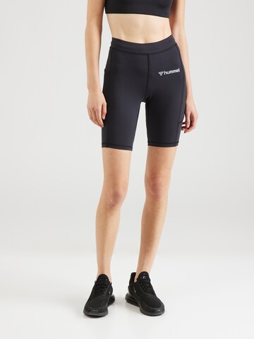 Hummel Skinny Sports trousers in Black: front
