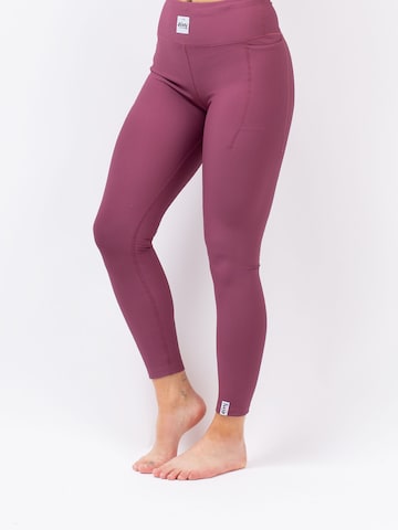 Skinny Pantalon de sport Eivy en rose : devant