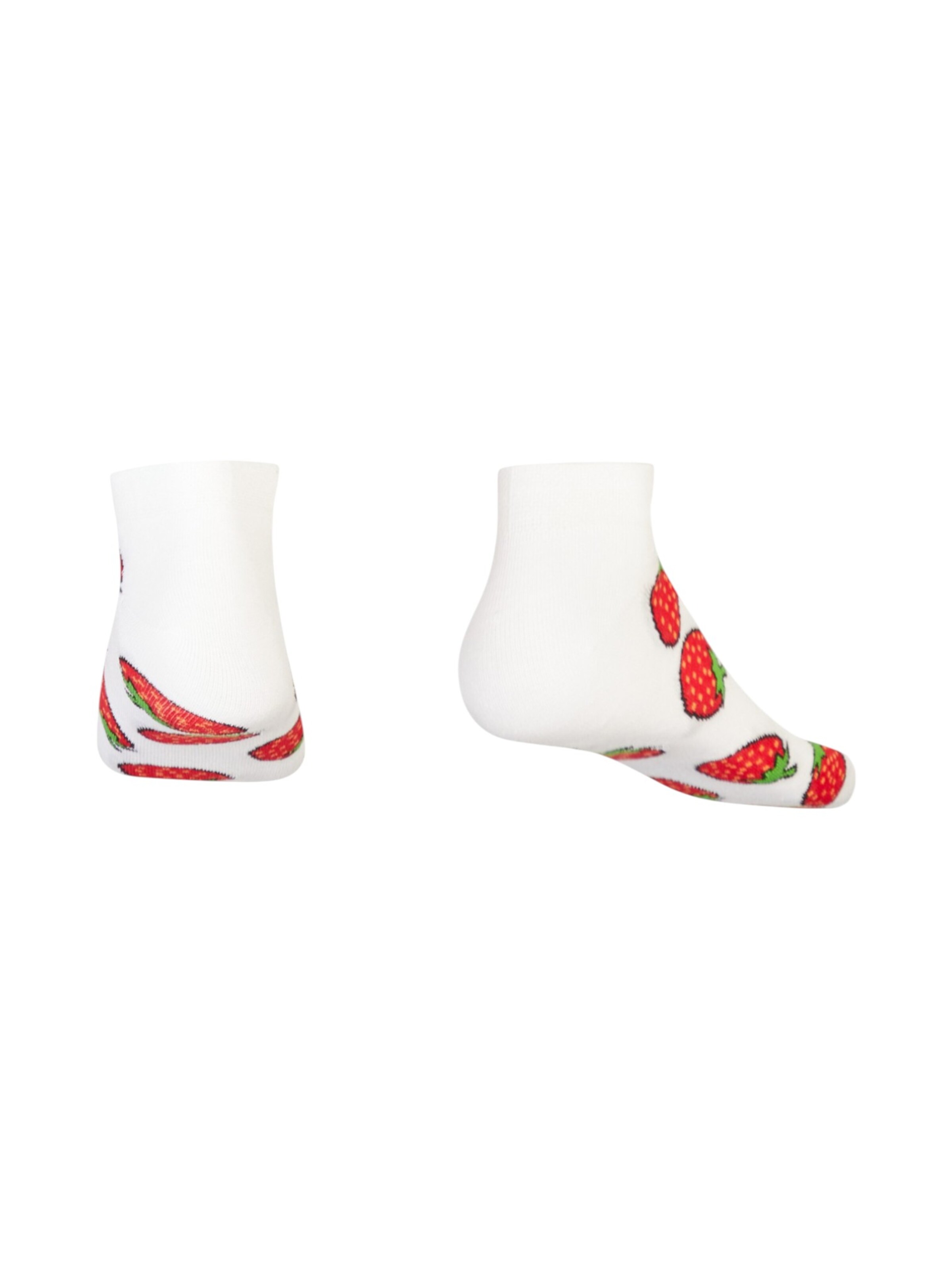 AbgeStrumpft Socks 'Erdbeere' in White
