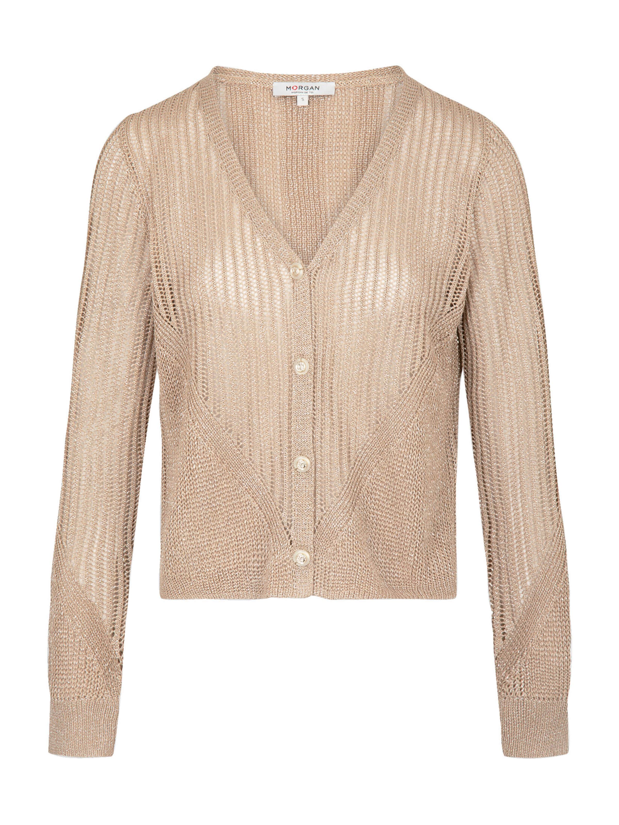 Morgan Πλεκτή ζακέτα σε κίτρινο: μπροστά