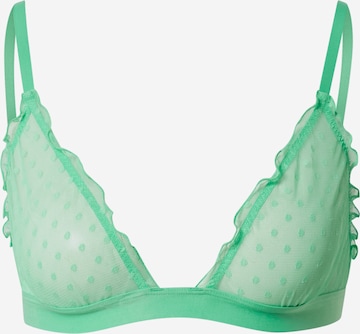 WEEKDAY Triangle Bra 'Sea' in Green: front