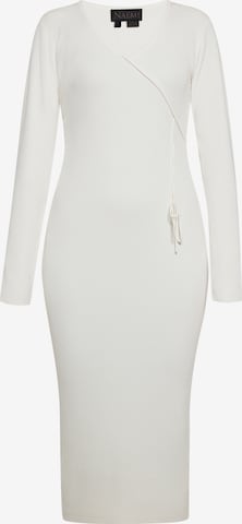 NAEMI Knitted dress in White: front