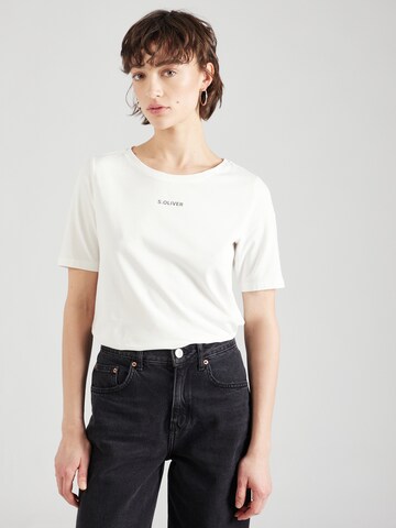 T-shirt s.Oliver en blanc : devant