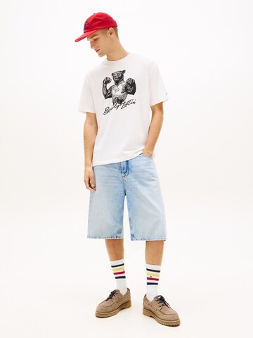 Tommy Jeans - Camisa 'BEAR' em branco