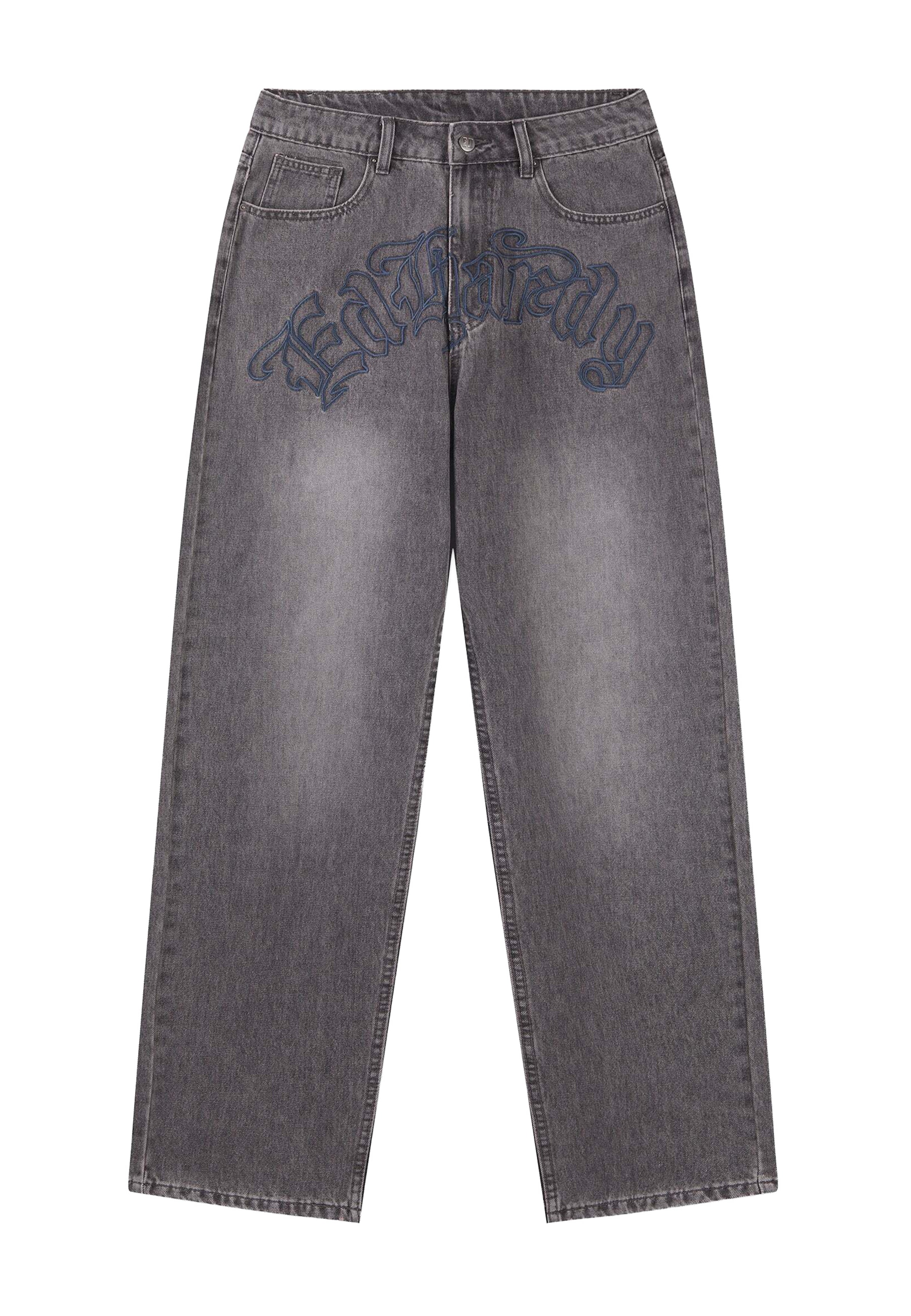 Loosefit Jean Ed Hardy en gris : devant