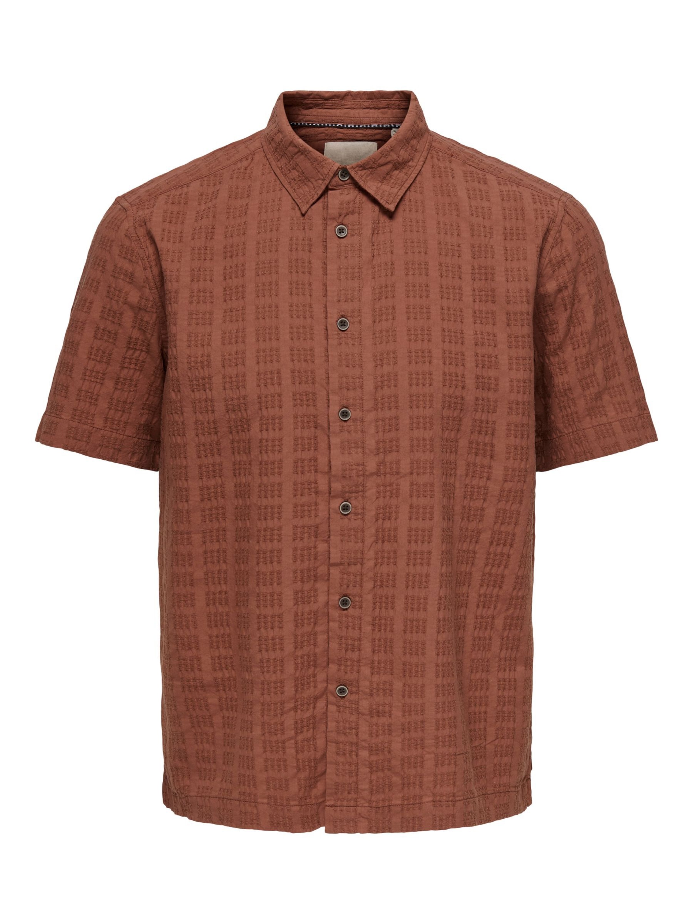 Chemise 'ONSWilson' Only & Sons en marron : devant