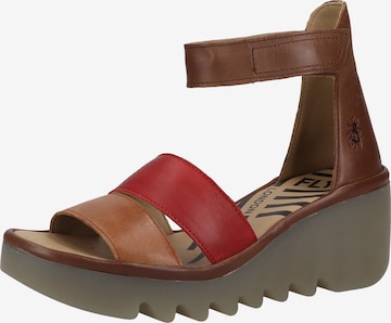 FLY LONDON Strap Sandals in Brown: front