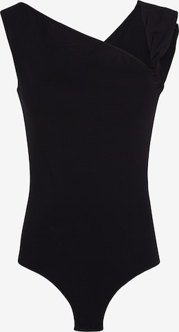 Karl LagerfeldBodi majica 'Asymmetric' - crna boja: prednji dio