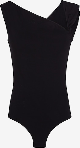 Karl Lagerfeld Shirtbody 'Asymmetric' in Schwarz: predná strana