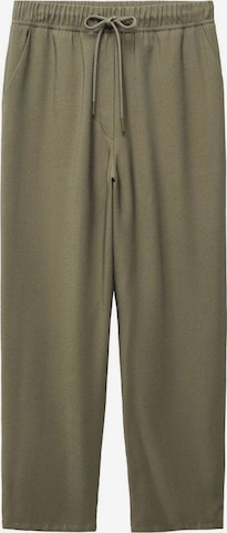 MANGO Loose fit Pants 'Fluido' in Green: front