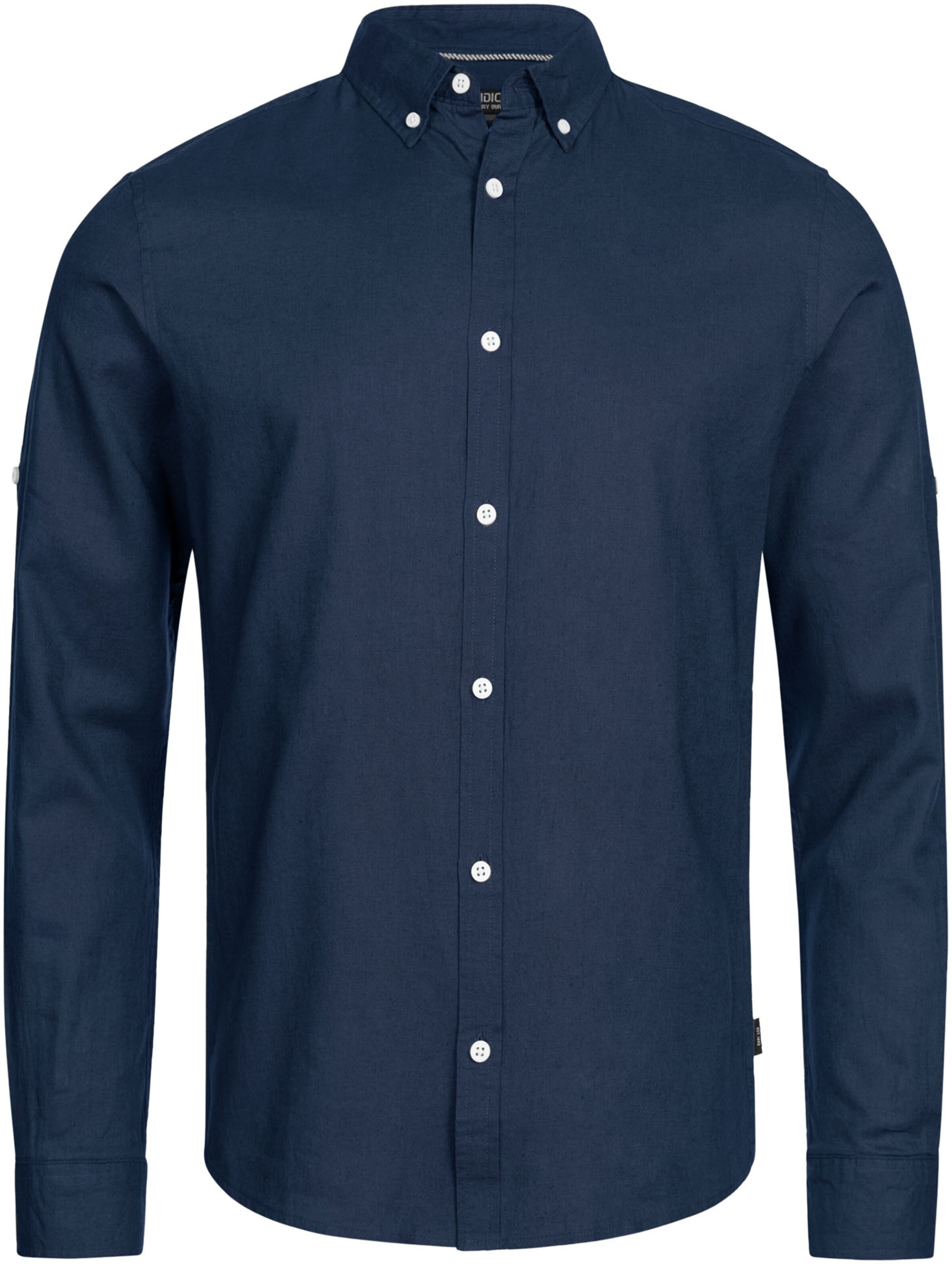 INDICODE JEANS Regular fit Button Up Shirt in Blue: front