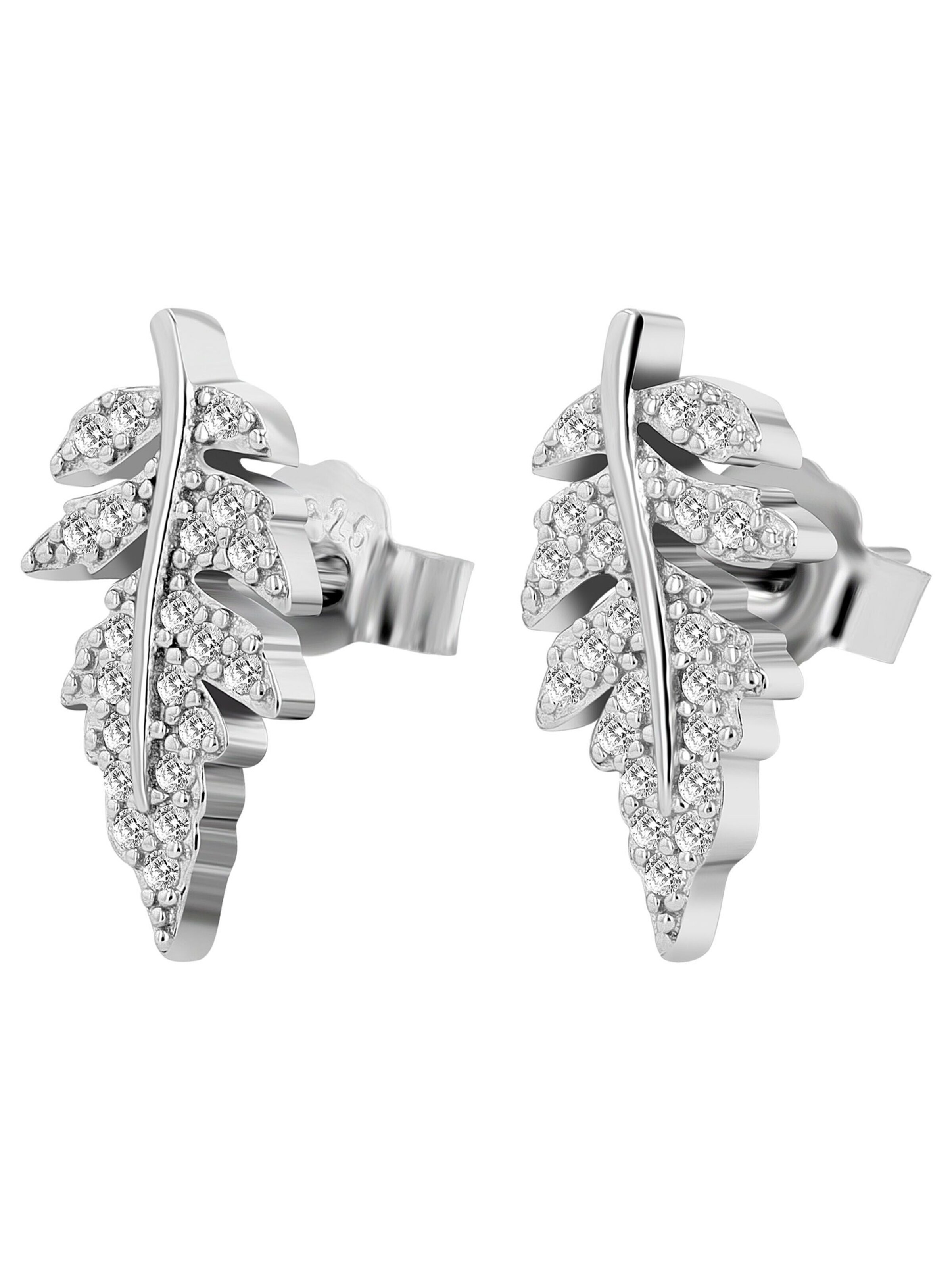 Akzent Earrings '"Hana" aus 925 Sterlingsilber, rhodiniert, langlebig' in Silver