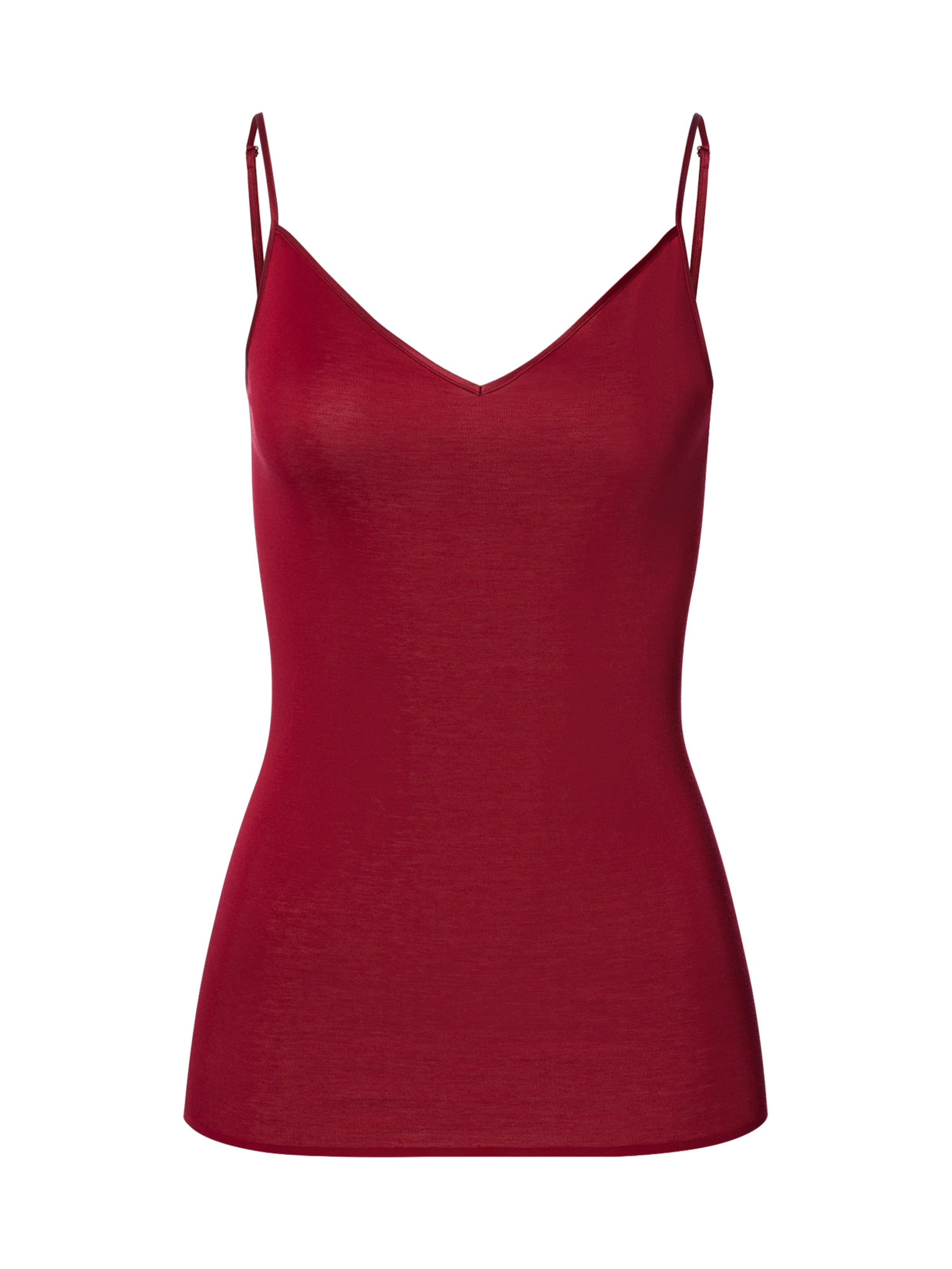 Hanro Top ' Cotton Seamless ' in Rood: voorkant