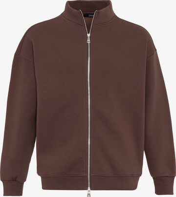 Antioch Zip-Up Hoodie in Brown: front