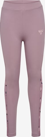 Hummel Slimfit Sporthose in Lila: Vorderseite