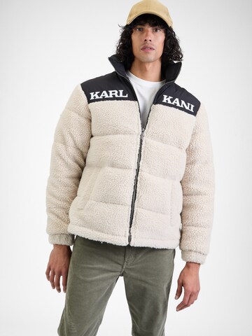 Giacca invernale di Karl Kani in beige: frontale