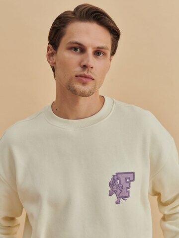 DAN FOX APPAREL Sweatshirt 'Jesper' in White