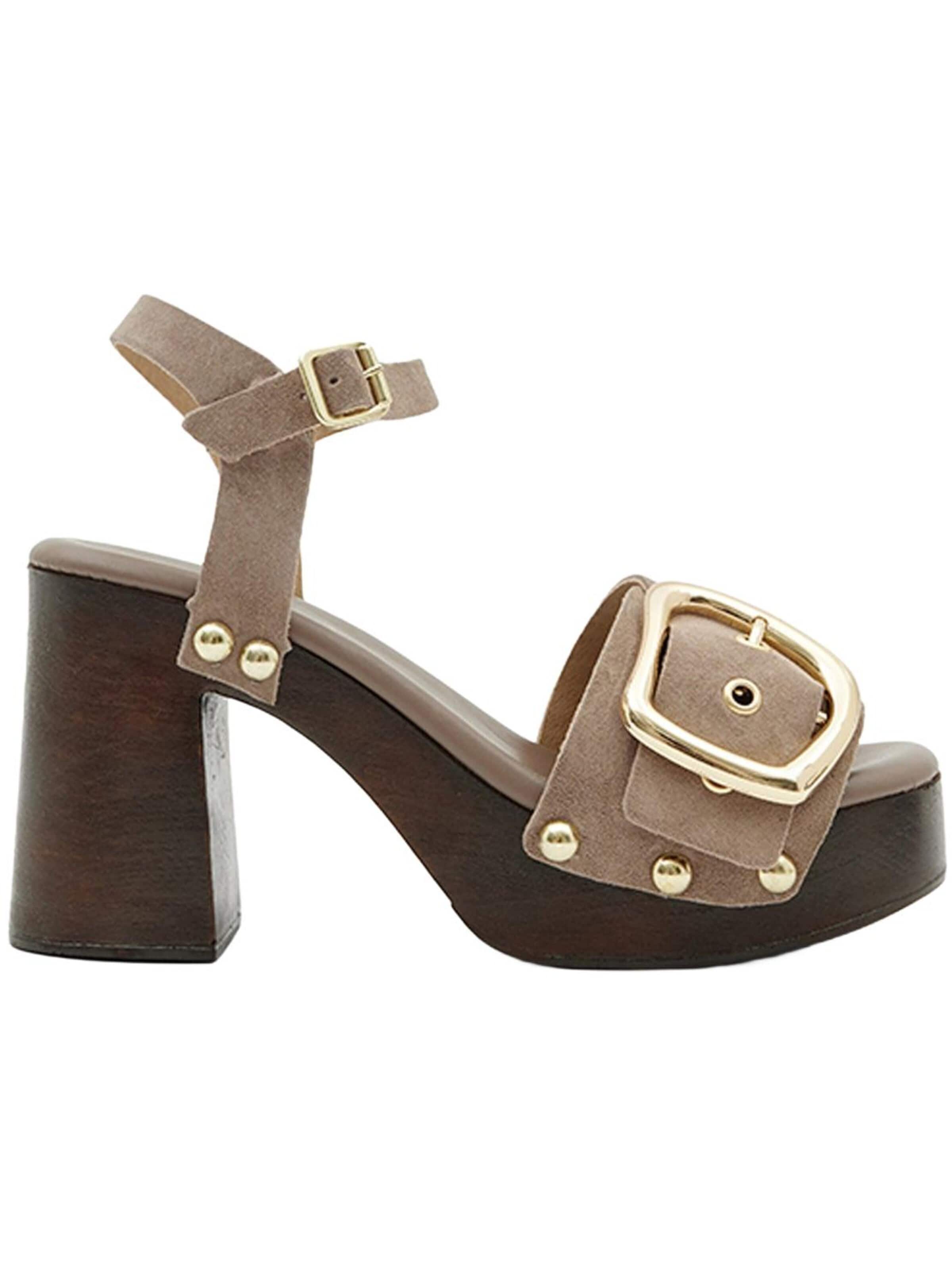Desa Sandalen met riem 'Plateau-Sandalen' in Grijs