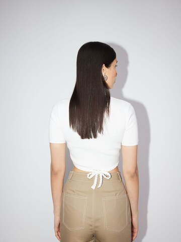 Maglietta 'Dilane' di LeGer by Lena Gercke in bianco: dietro