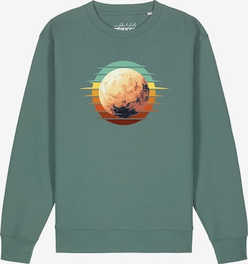 Sweat-shirt 'Pluto Retro Sunset' Watapparel en vert : devant