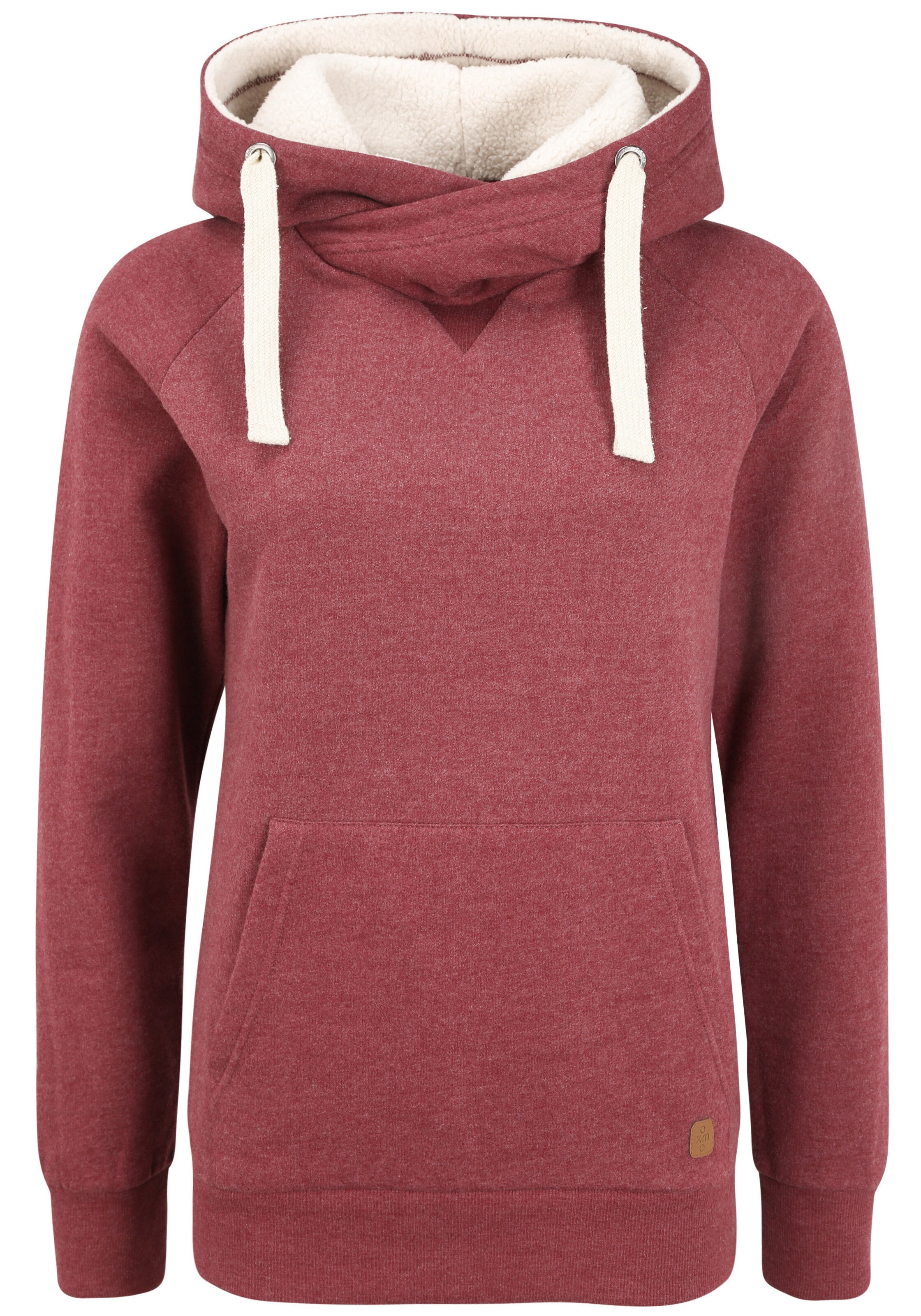 Oxmo Sweatshirt 'Julia Pile' in Rood: voorkant