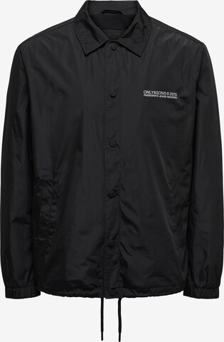 Only & Sons Between-season jacket 'Major' in Black: front