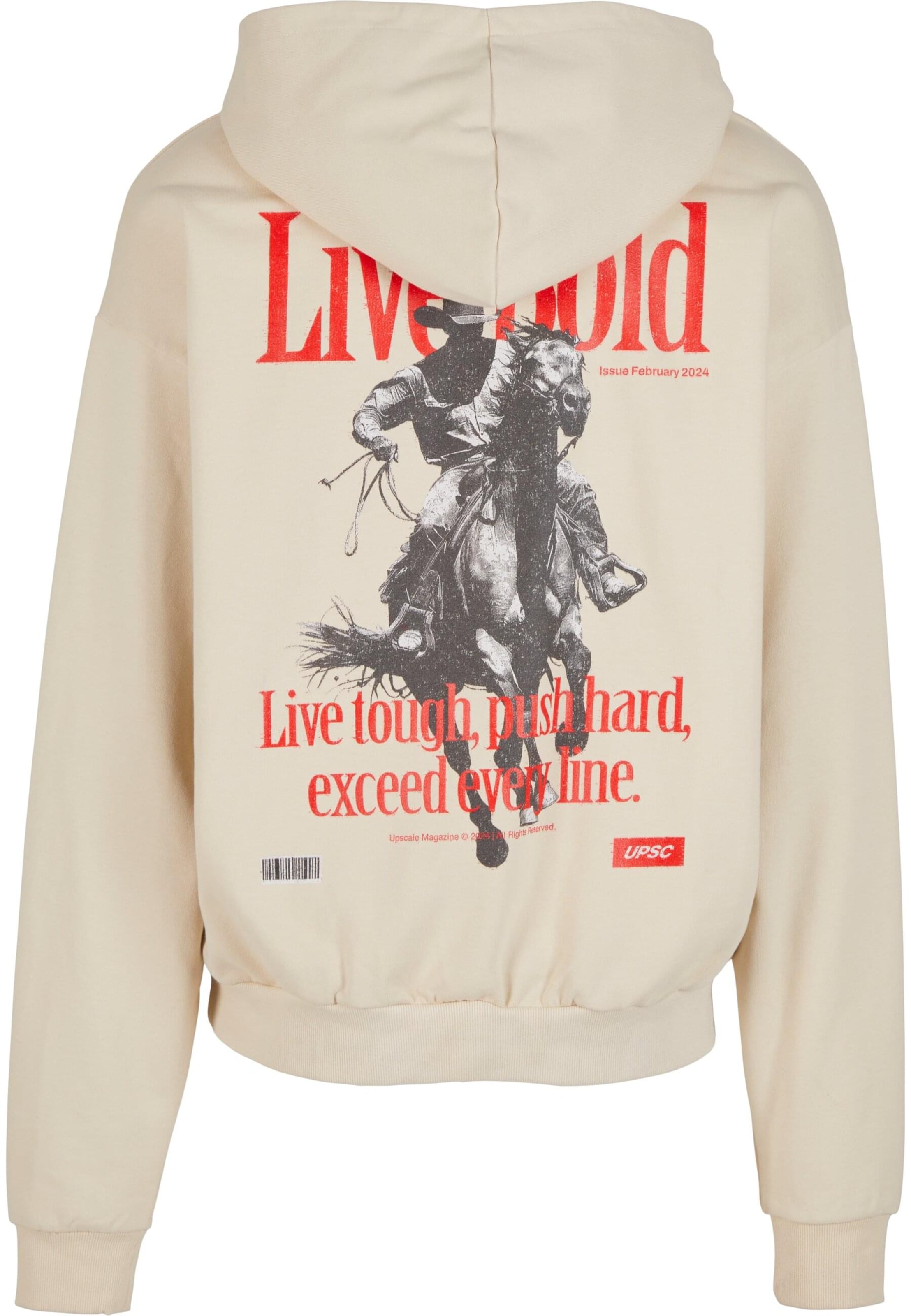 Mister Tee Sweatshirt 'Live Bold' in Beige