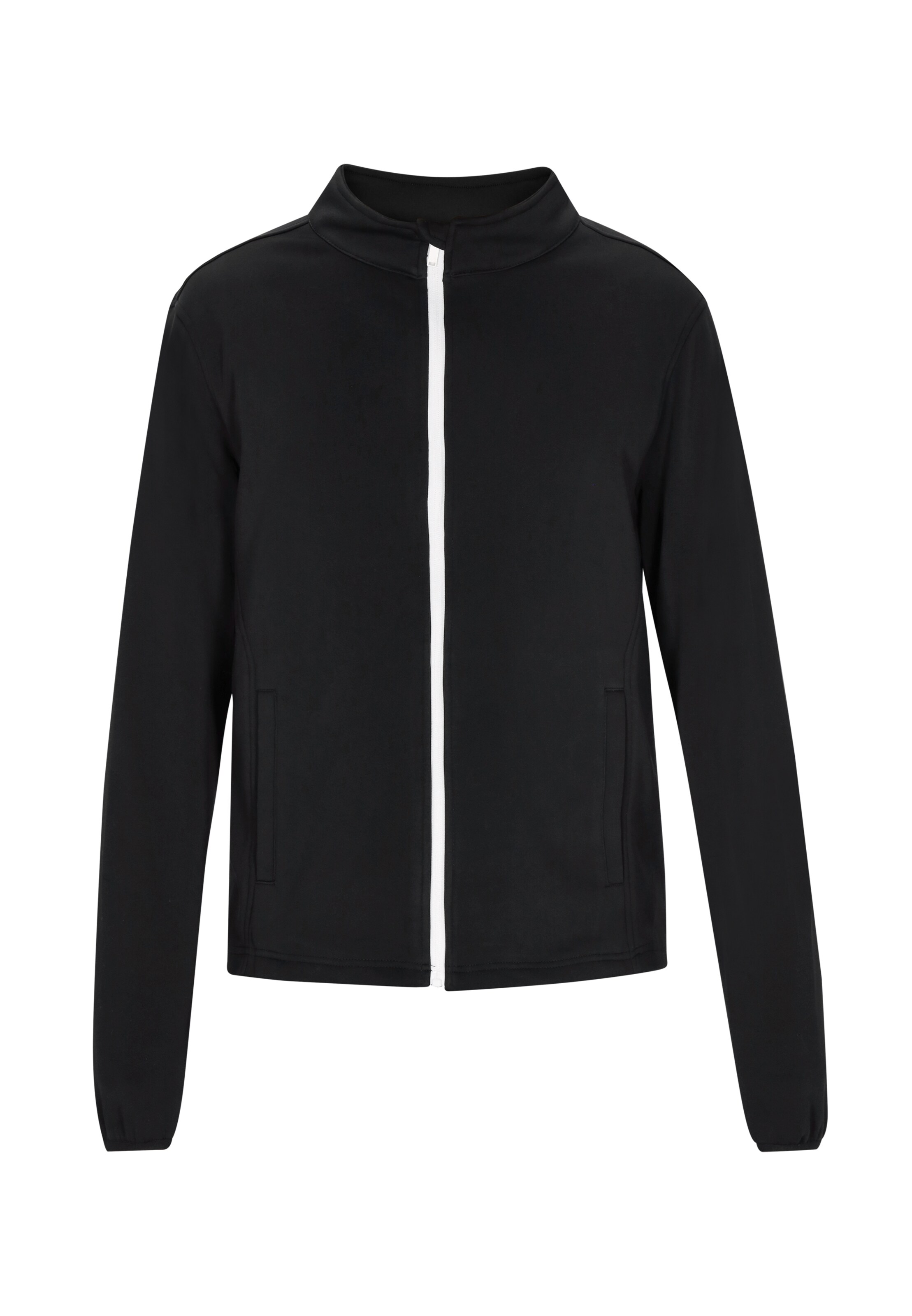 Mo ATHLSR Zip-Up Hoodie in Black: front