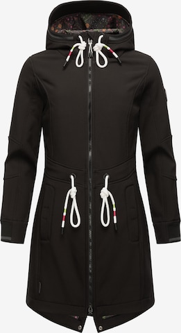 MARIKOO Raincoat 'Mount Furnica' in Black: front