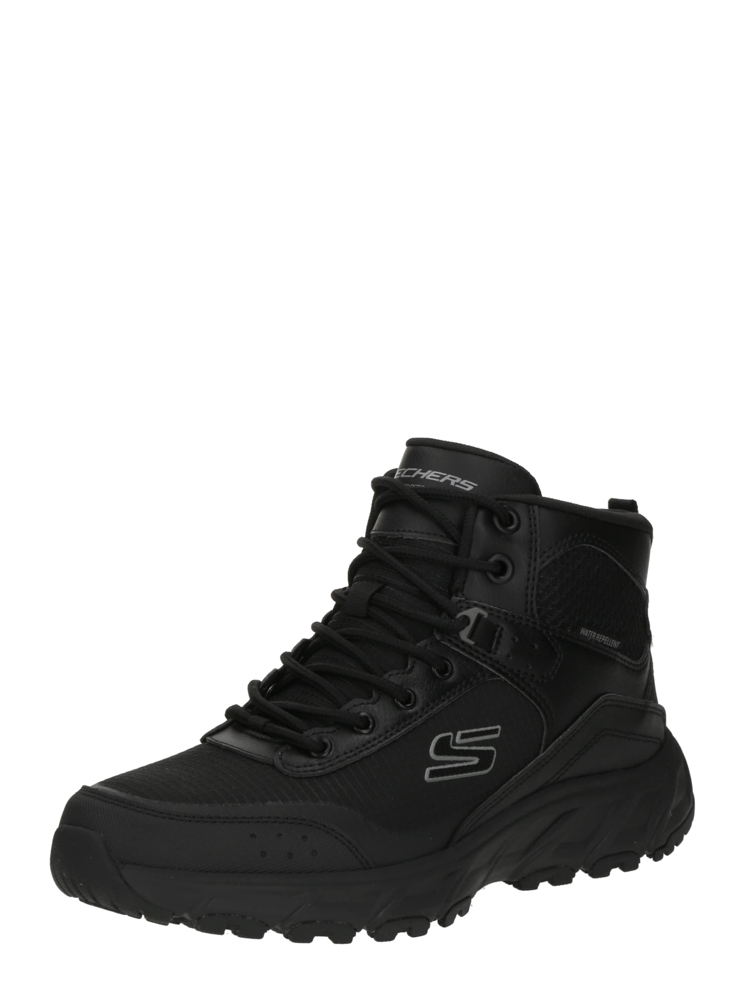 SKECHERS Боти с връзки 'HILLCREST 2.0' в черно: отпред