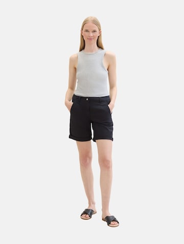 TOM TAILOR Regular Chino trousers in Black