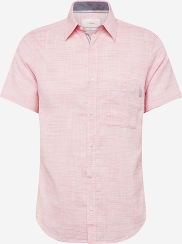 s.Oliver Slim fit Button Up Shirt in Pink: front