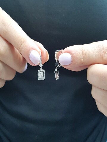 EinStein Diamant Earrings 'Creole' in Silver