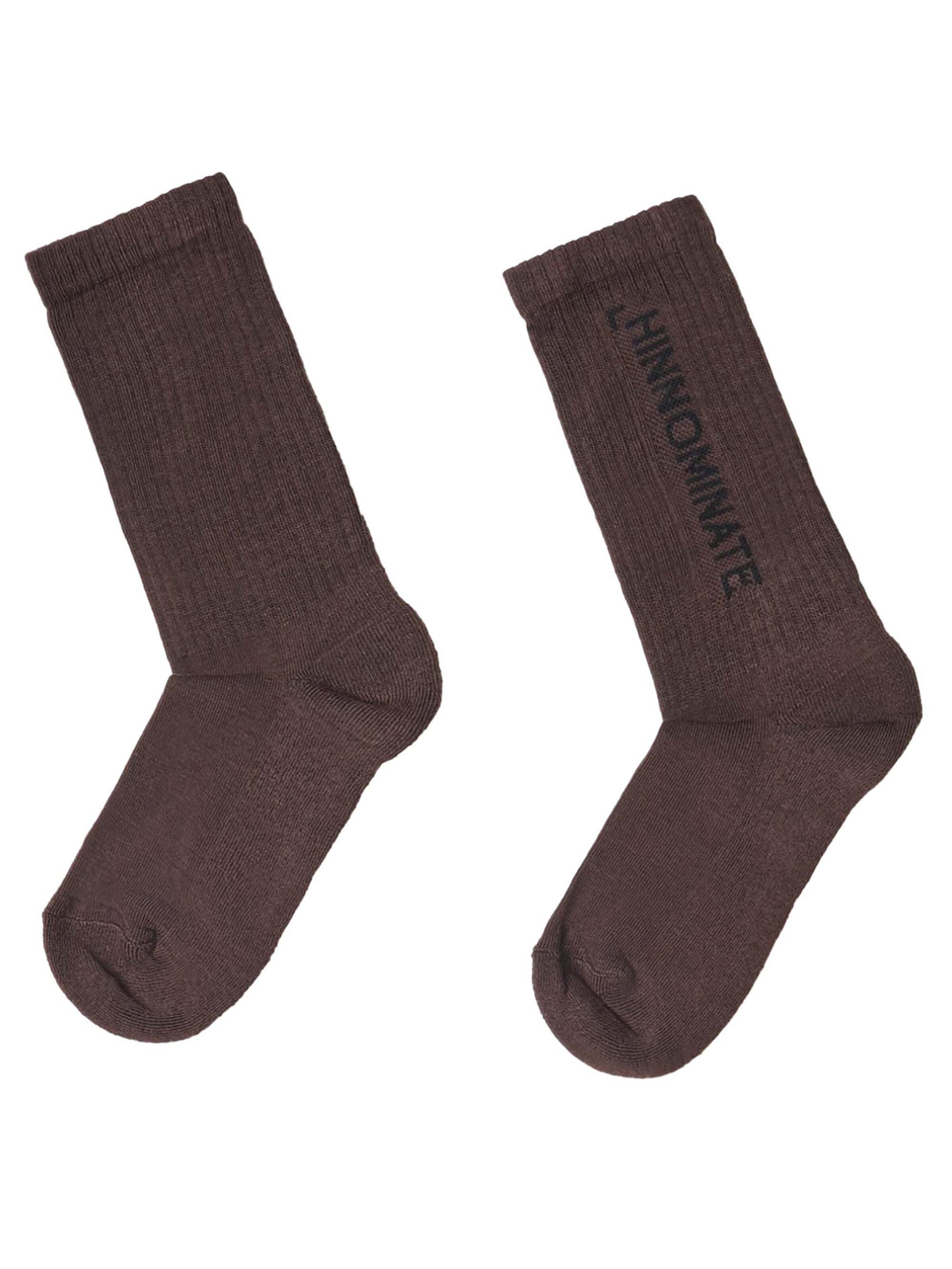 Chaussettes HINNOMINATE en marron : devant