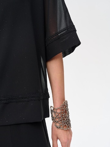 Blue Shadow Blouse in Black