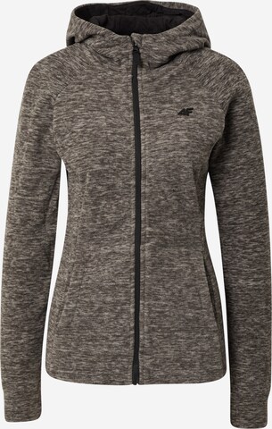 4F Athletic Fleece Jacket in Grey: front