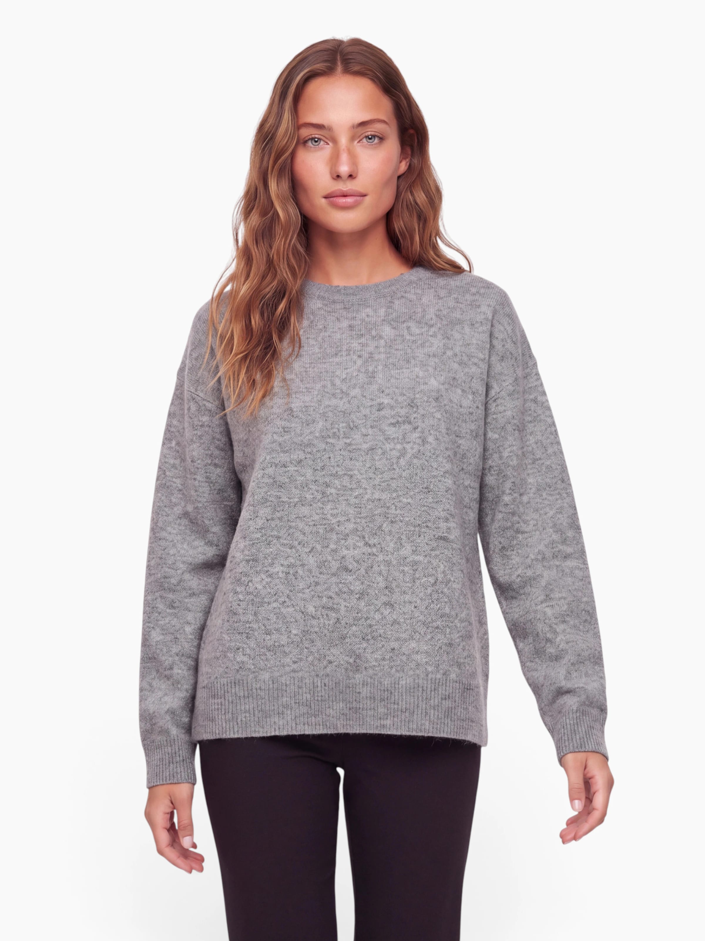 PIECES Sweater 'PCSALLY' in Grey: front