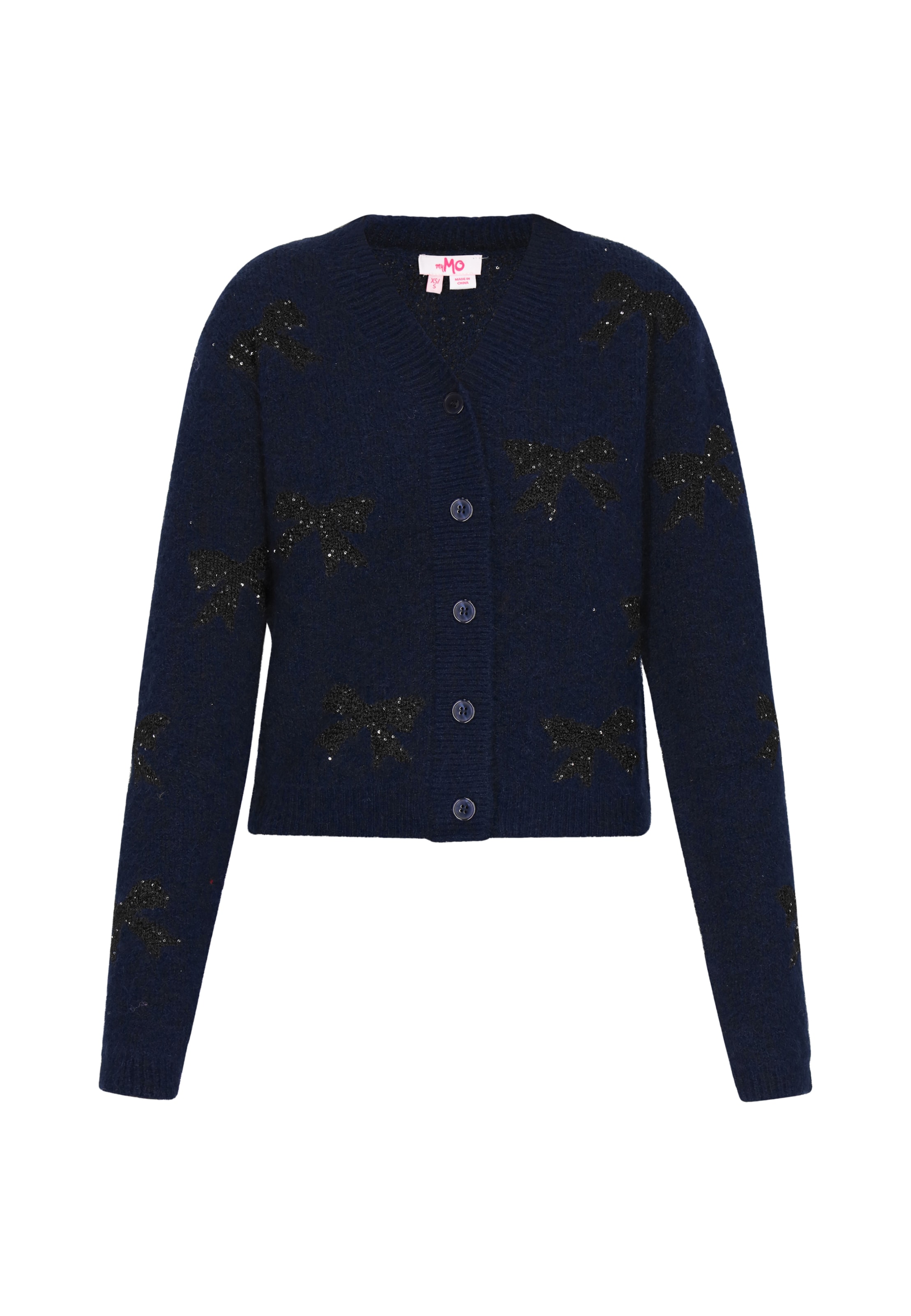 MYMO Πλεκτή ζακέτα σε σκούρο μπλε, Άποψη προϊόντος