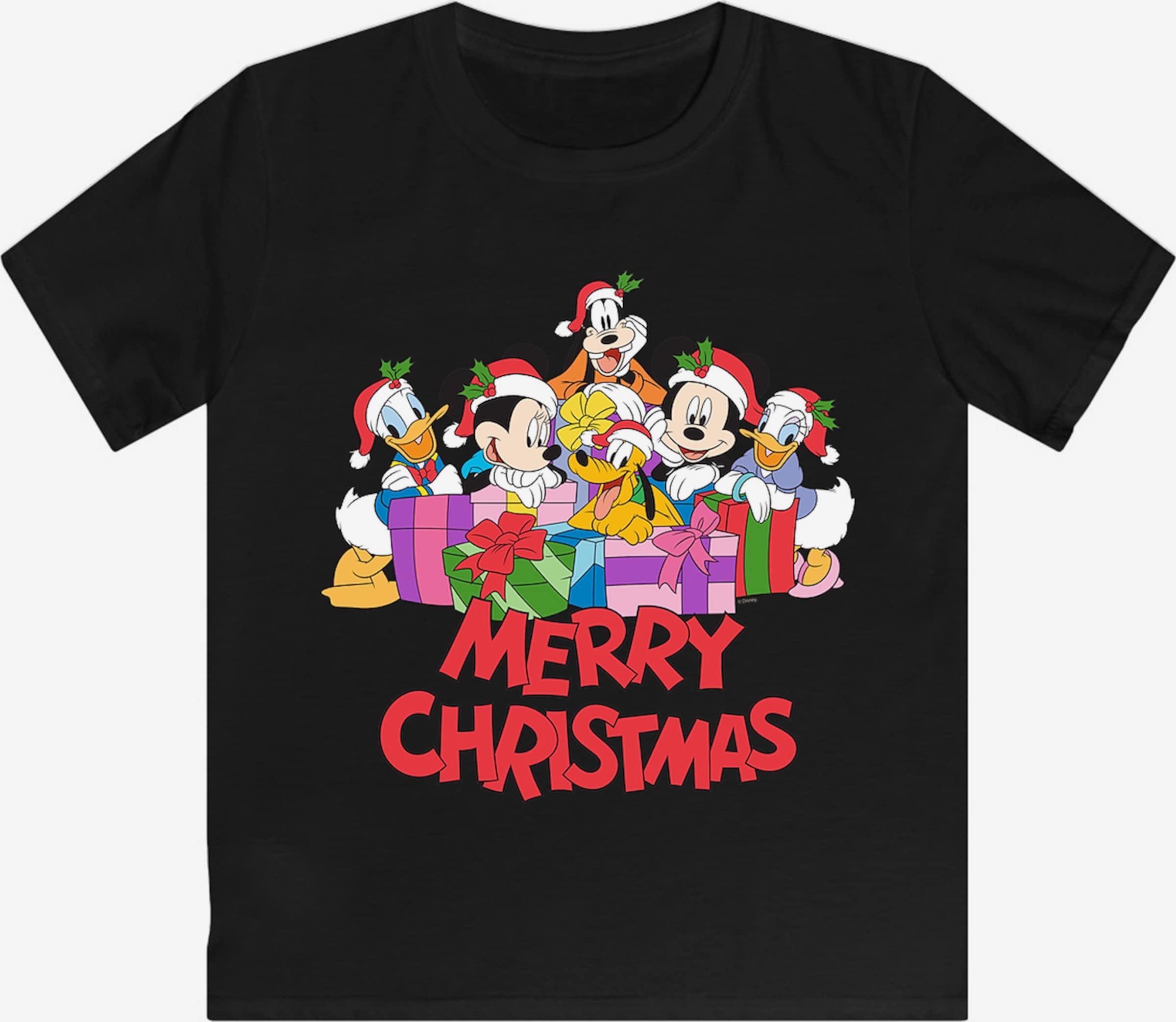 F4NT4STIC Shirt 'Micky Maus Weihnachten' in Black | ABOUT YOU
