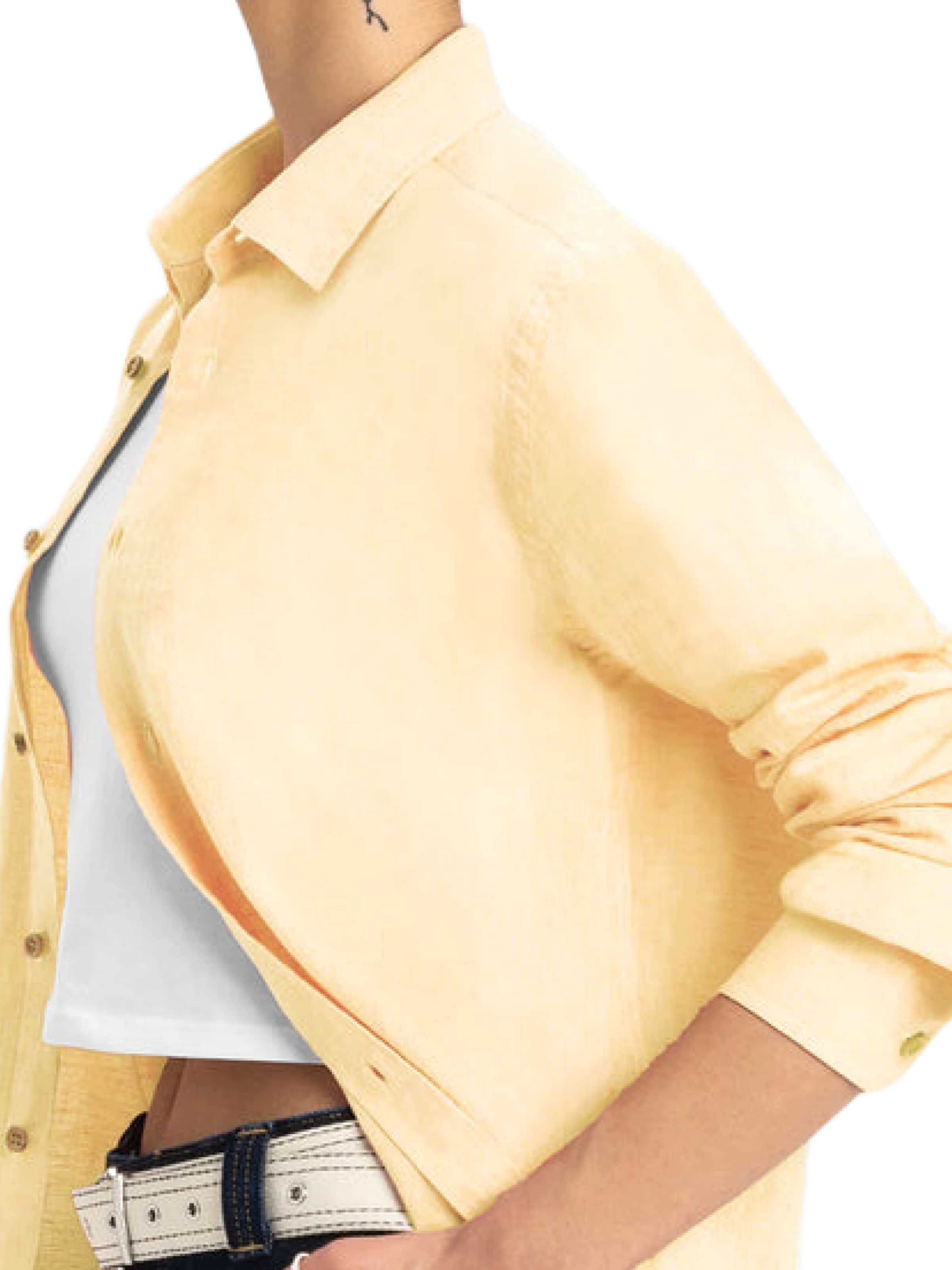 UNIQVIBE Blouse in Geel