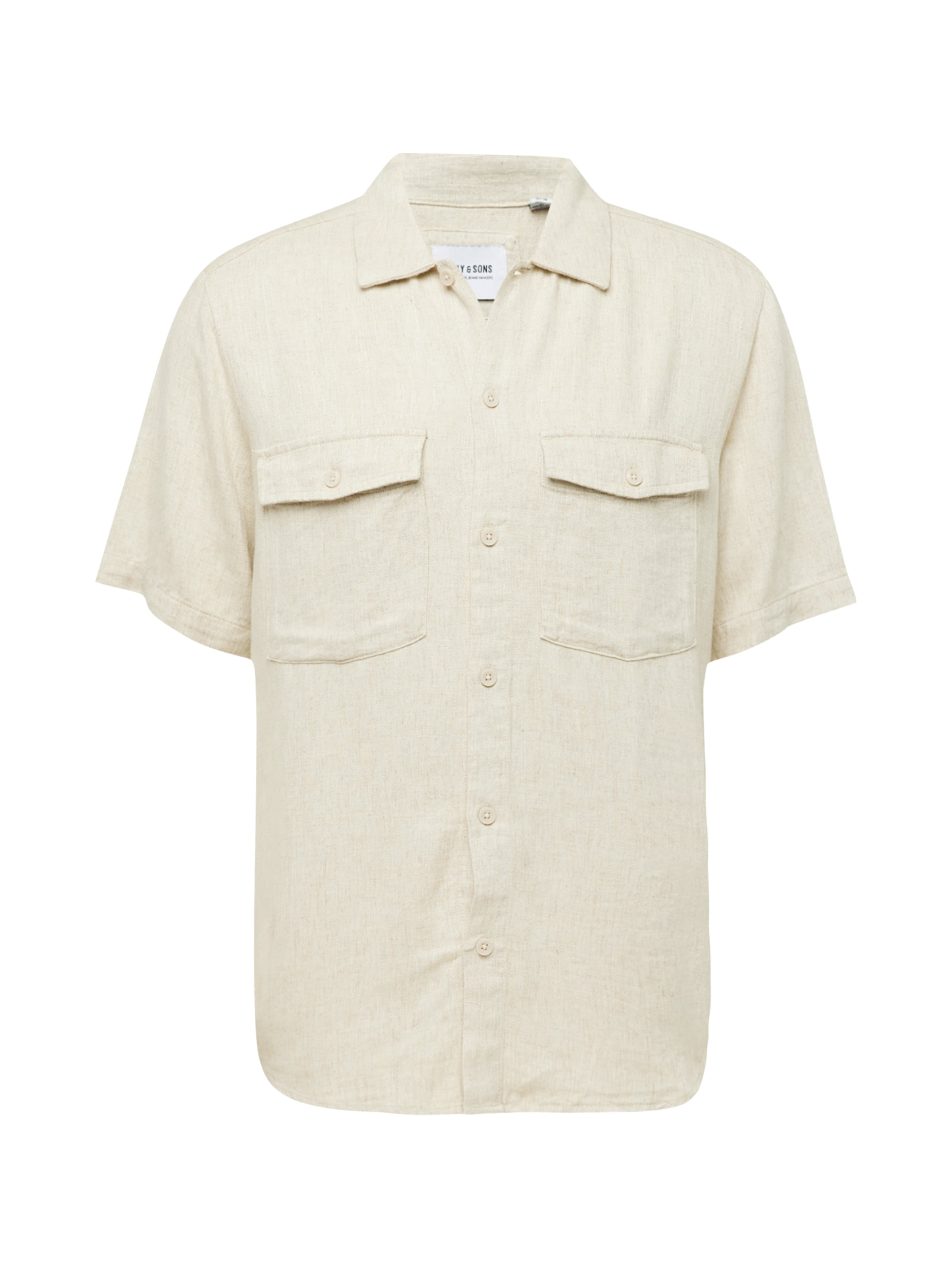 Only & Sons Regular fit Skjorta 'KARI' i beige: framsida