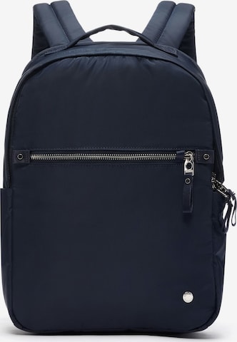 Sac à dos Pacsafe en bleu : devant