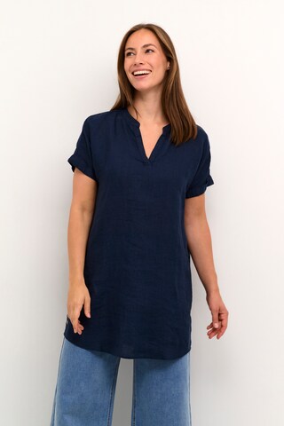 Cream Tunika 'Bellis' in Blau: Vorderseite