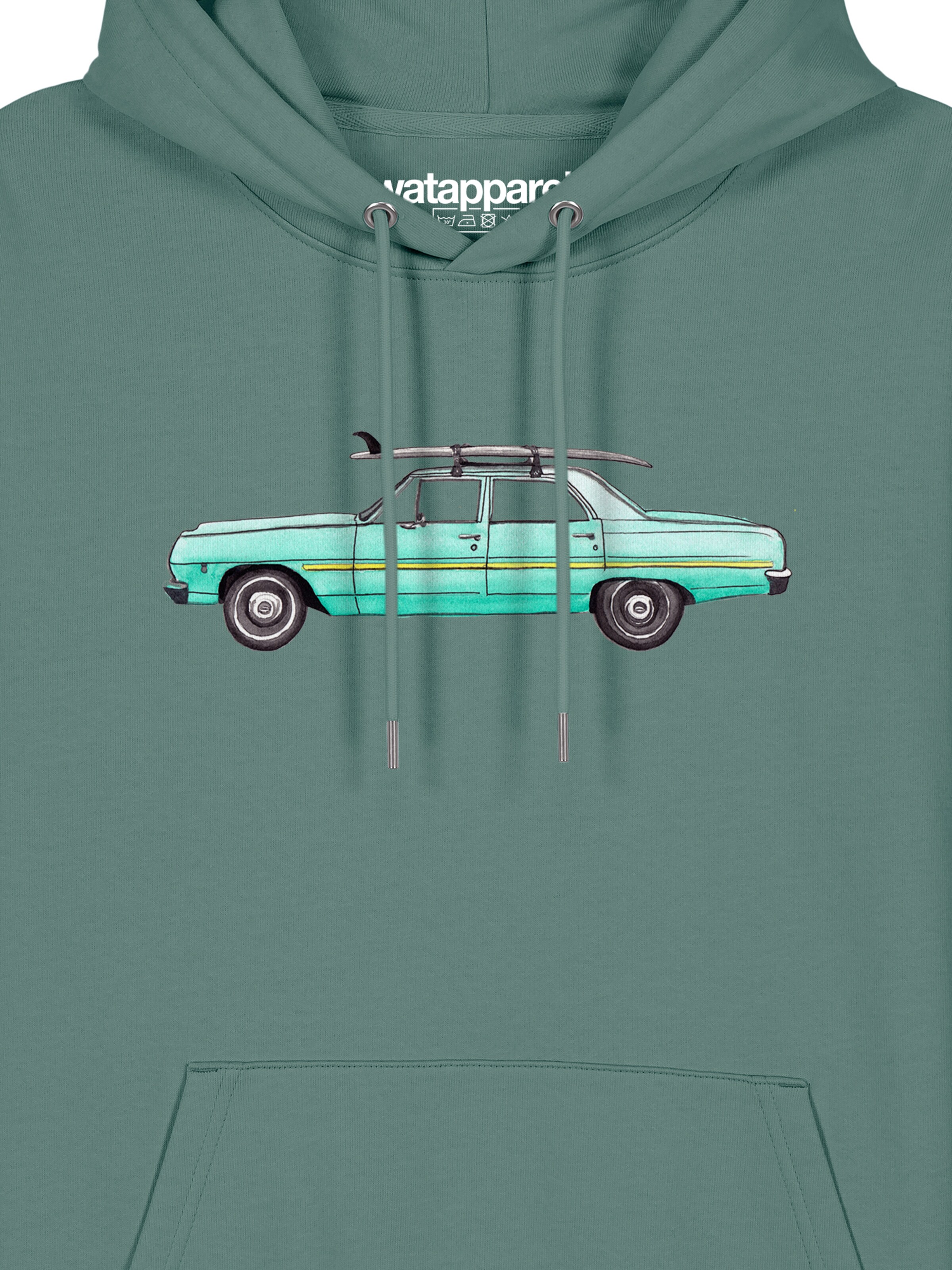 Watapparel Sweatshirt 'Surf Car' in Groen