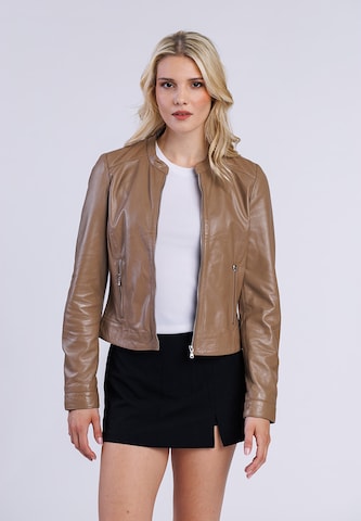 FREAKY NATION Átmeneti dzseki ' Leatherjacket ' - barna: elől